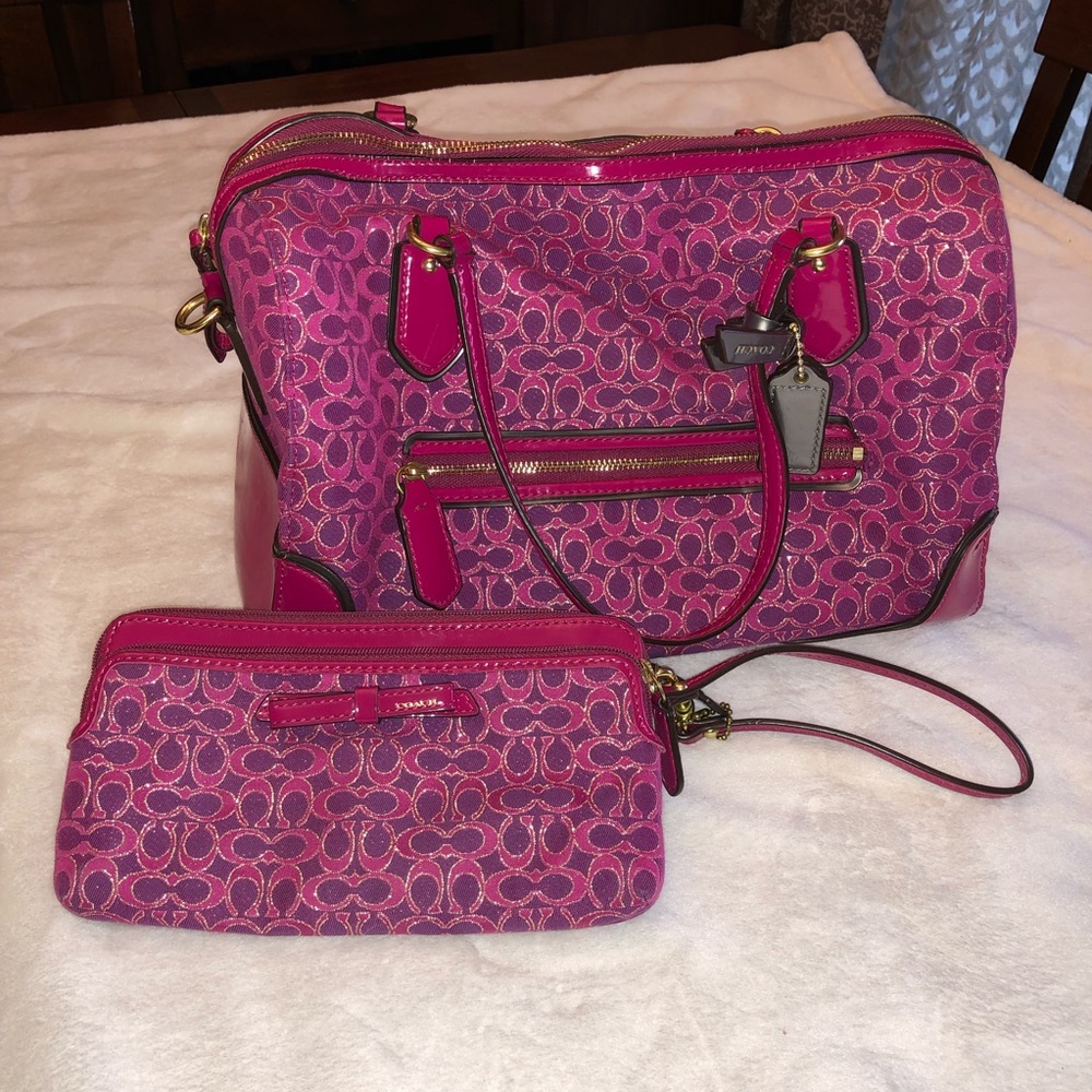 Coach EW Poppy Signature Satchel #26426